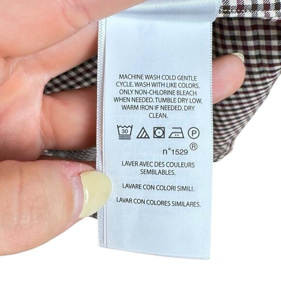 Polo Ralph Lauren NWT Classic Fit Maroon & Brown Checkered Long Sleeve Shirt - Picture 9 of 9